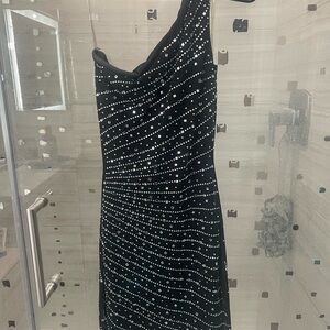 Elegant Black Sequin Dress